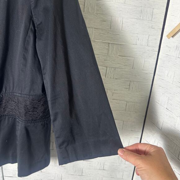 Lane Bryant women’s black blazer lace 2 button Dark Romantic Goth plus size - Picture 6 of 11